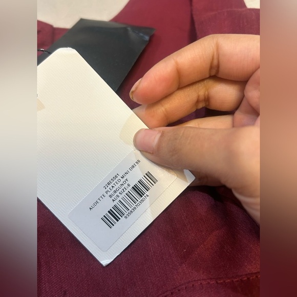 Aje audette pleated Red mini dress Womens size 2 - Picture 10 of 15